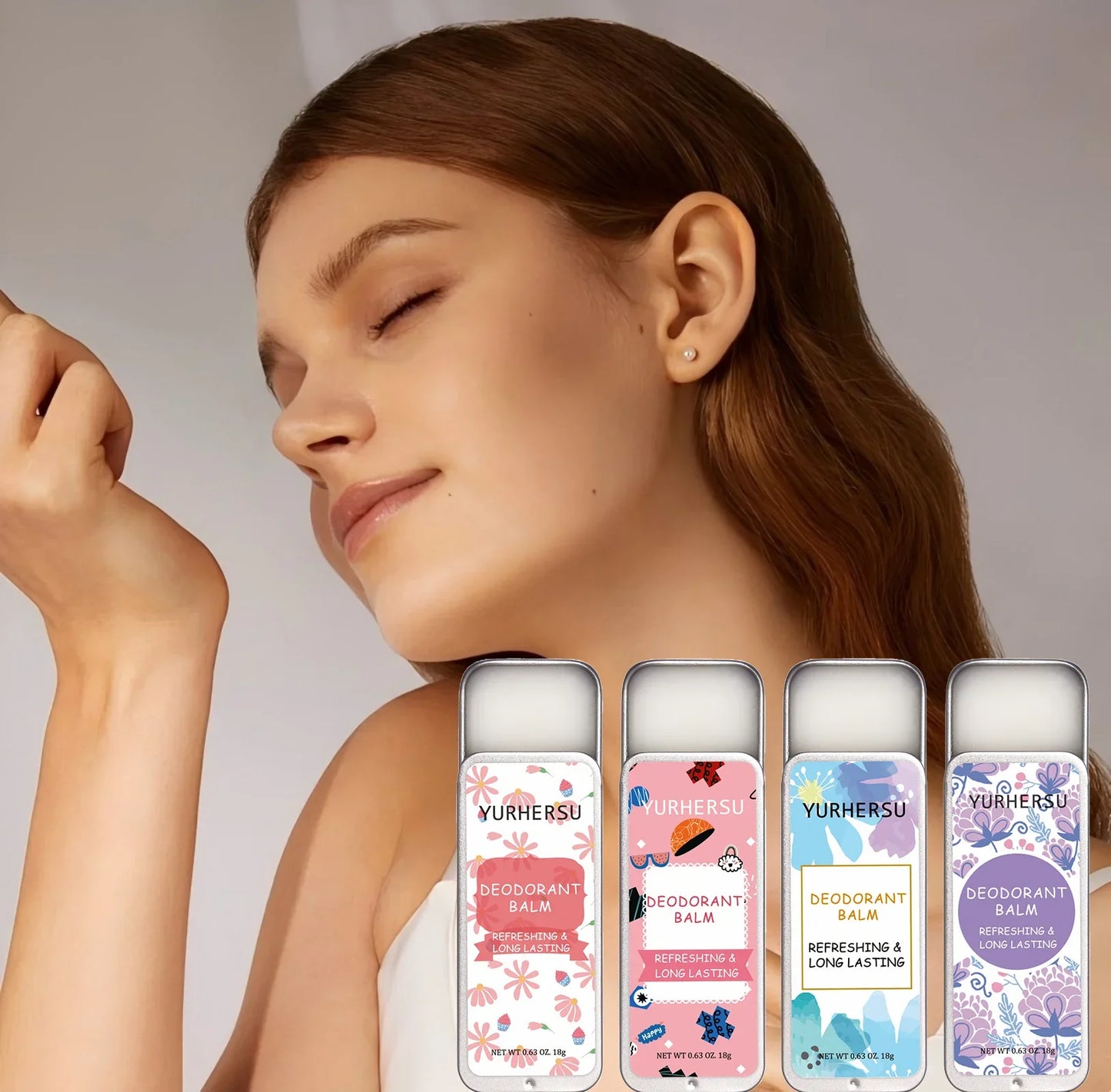 YURHERSU 4-Piece Deodorant Stick Set – Unisex Body Freshness