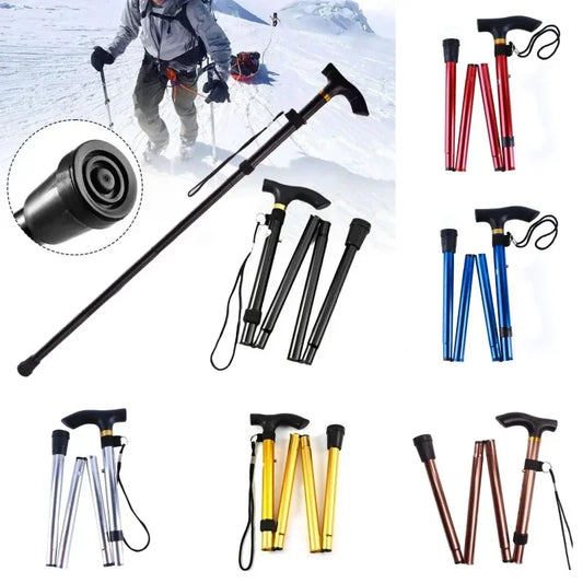 Telescopic Folding Trekking Pole | Aluminum Hiking Walking Stick Trekking Walking Pole Peaceful Pleasures Health and Wellness