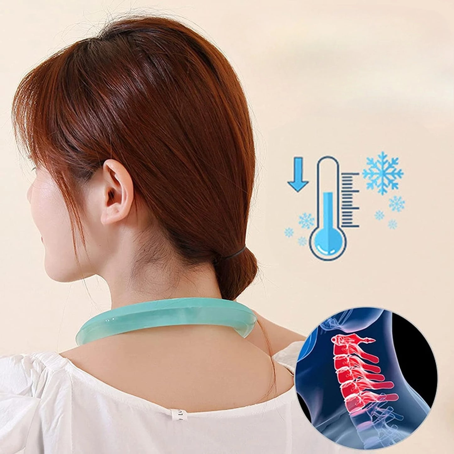 Summer Neck Cooling Ring Portable Reusable Massager Cool Sunstroke