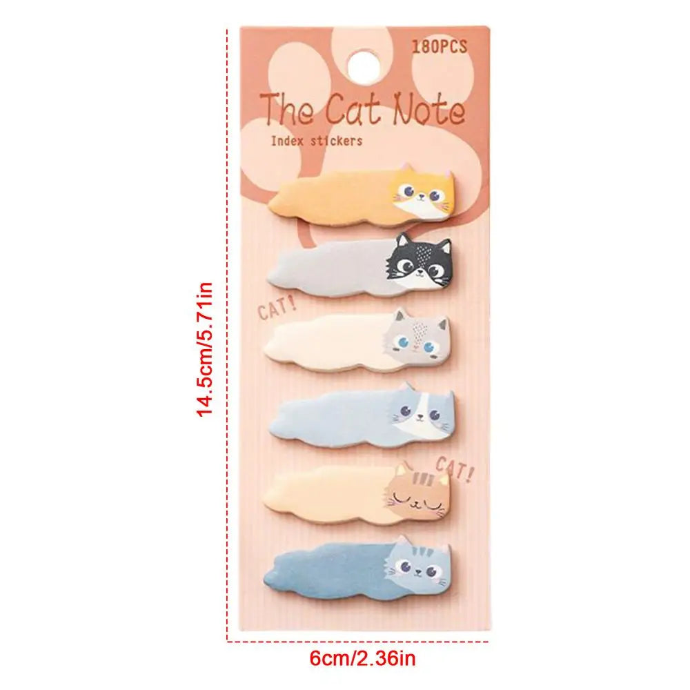 Cute Cat Sticky Notes 180 Sheets of Adorable Cartoon Memo Pads Fun & Functional for Office & School, Women, Students, Teachers Peaceful Pleasures Health and Wellness A