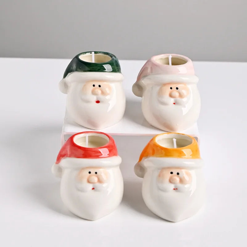 Household Creative American Style Personalized Santa Claus Candle Cup Empty Cup Ceramic Cup Gift Peaceful Pleasures Health and Wellness