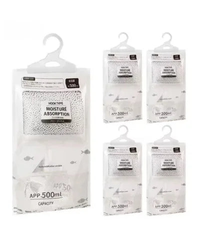 Hanging dehumidification bag water absorption moisture-proof mildew-proof dehumidification bag household desiccant large package Peaceful Pleasures Health and Wellness 5pcs