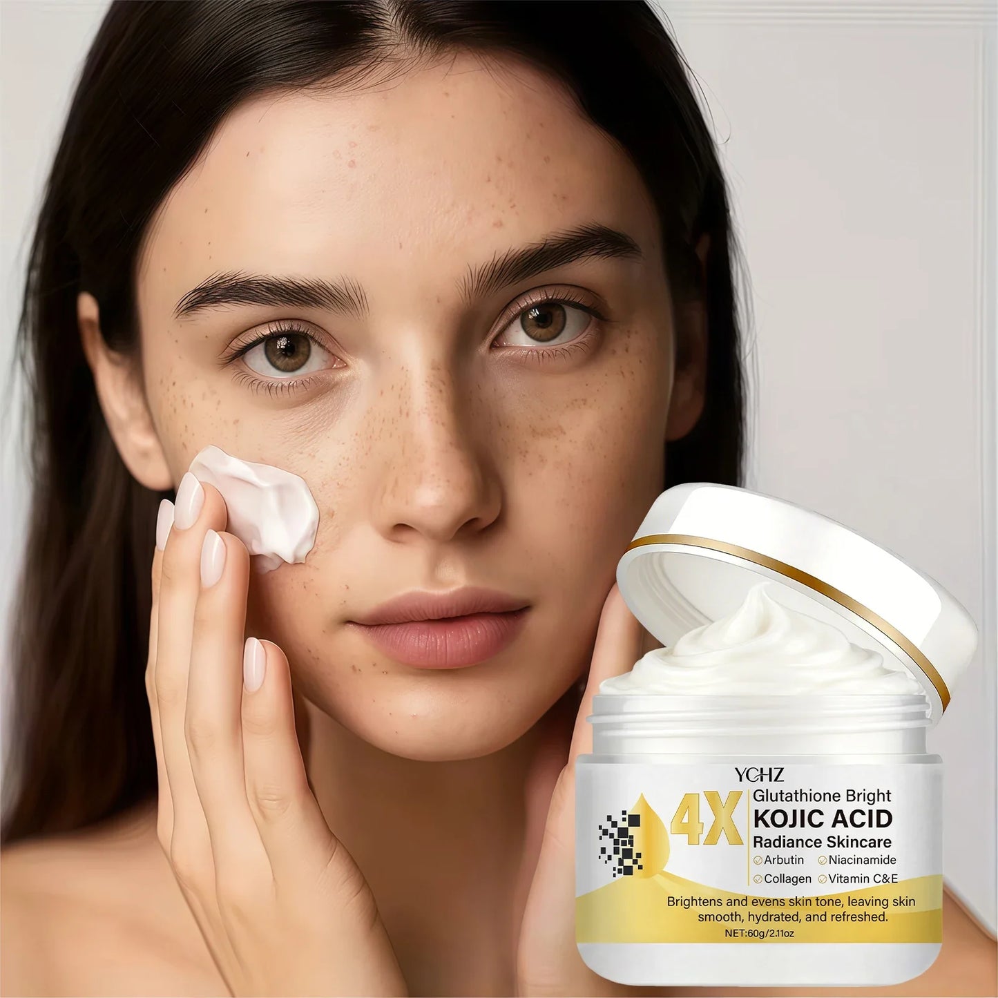 YCHZ Kojic Acid Brightening Cream – Dark Spot & Dullness 60g