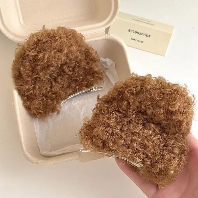 Soft Plush Dog Ear Hair Clips – Kawaii Girls Side Clips