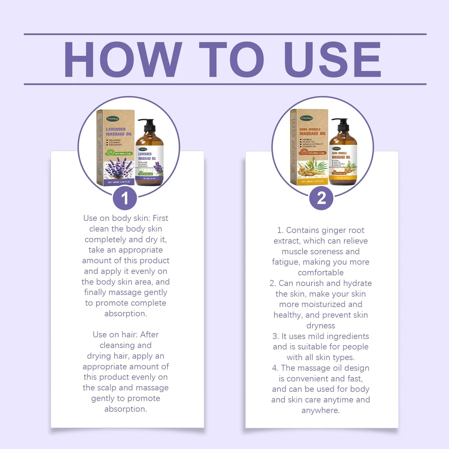 WOODSLEEP Ginger Massage Oil – Lymphatic & Muscle Relief