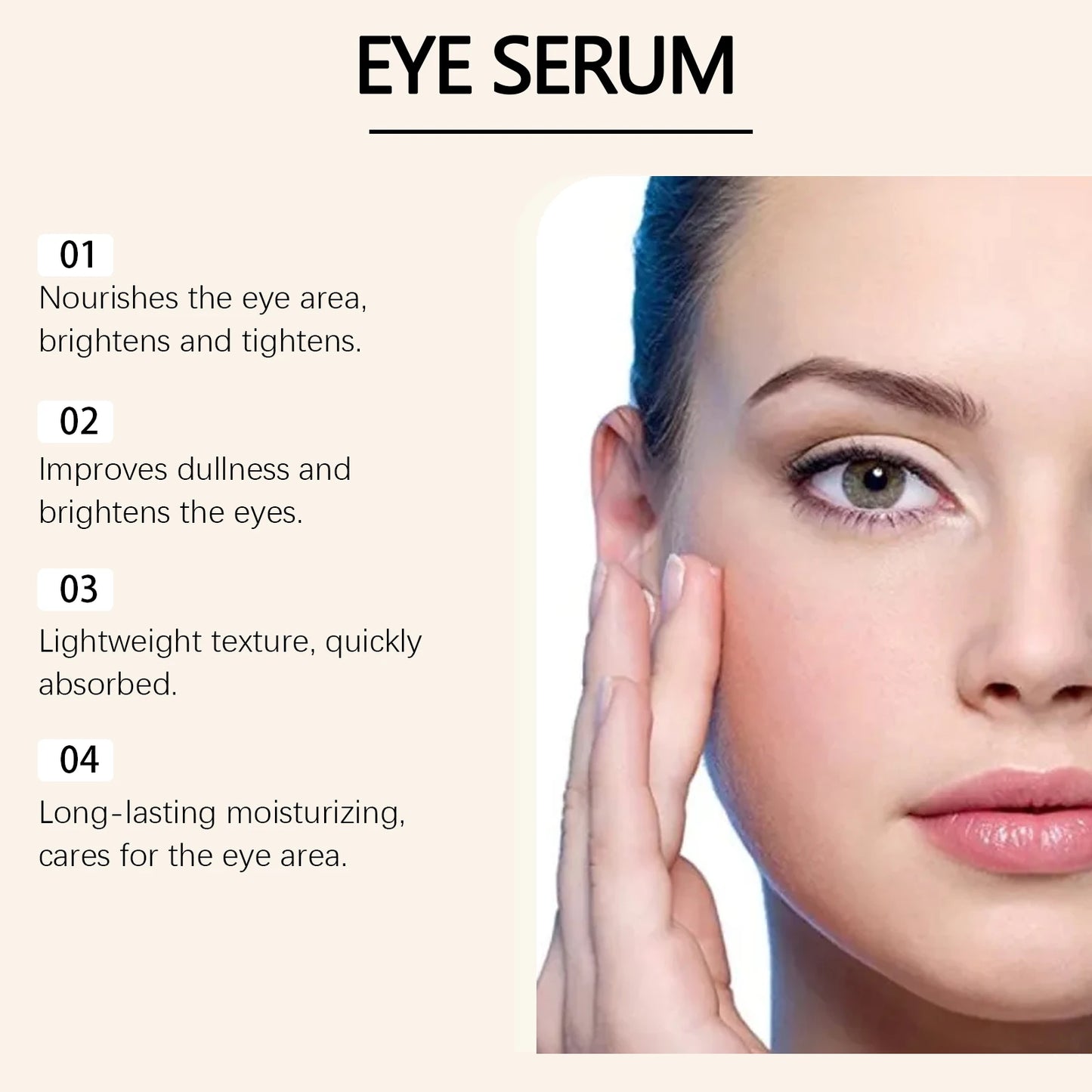 Jaysuing Caffeine Eye Serum Anti Wrinkle Firming Skin Remove Dark Circles Brighten Eyes Ageless Instantly Moisturize Nourish Eye Peaceful Pleasures Health and Wellness