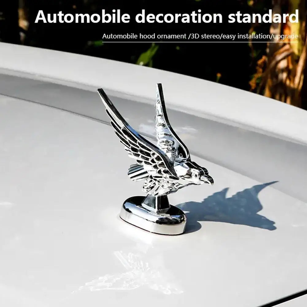3D Car Bonnet Front Hood Eagle Ornament Badge Auto Modification Emblem Cover Decoration Accessories Eagle Peaceful Pleasures Health and Wellness