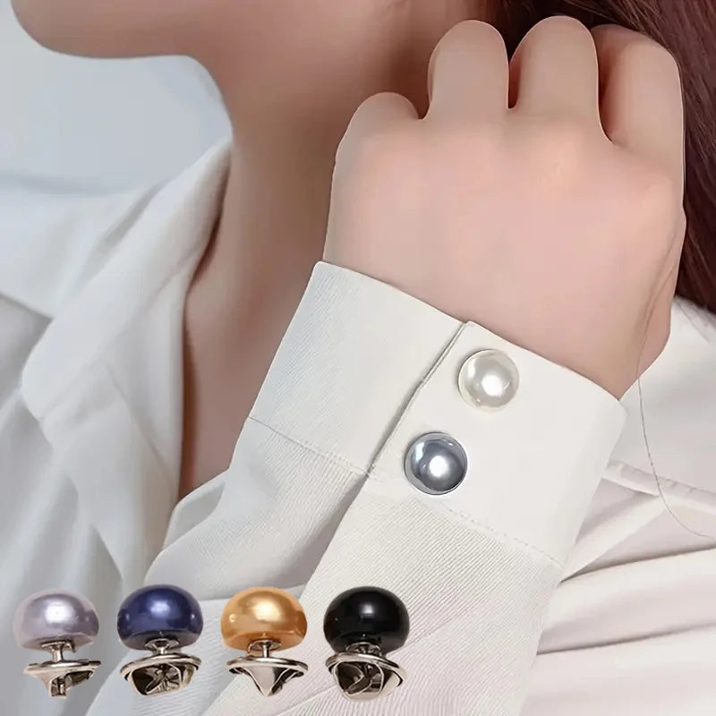 10pcs Pearl Button Pins – DIY Decorative Safety Pin Brooches