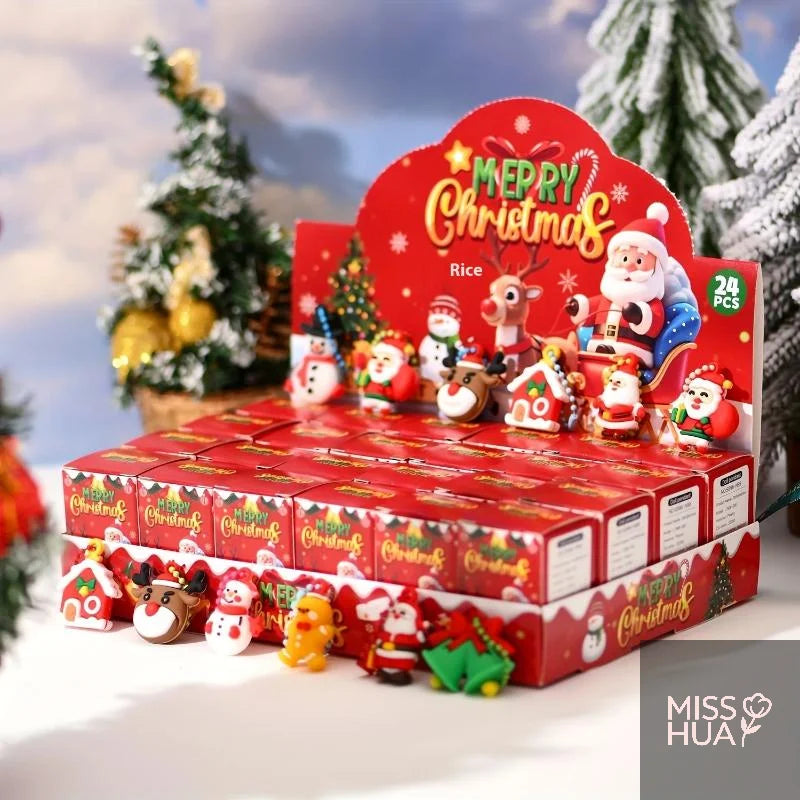 24-Piece Christmas Keychain Gift Box Set | Party Favors