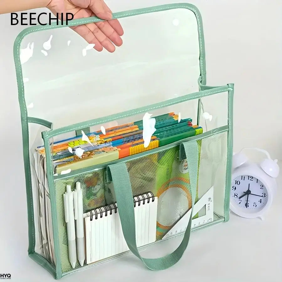 1 Large Capacity Portable Transparent Waterproof Handheld Folder
