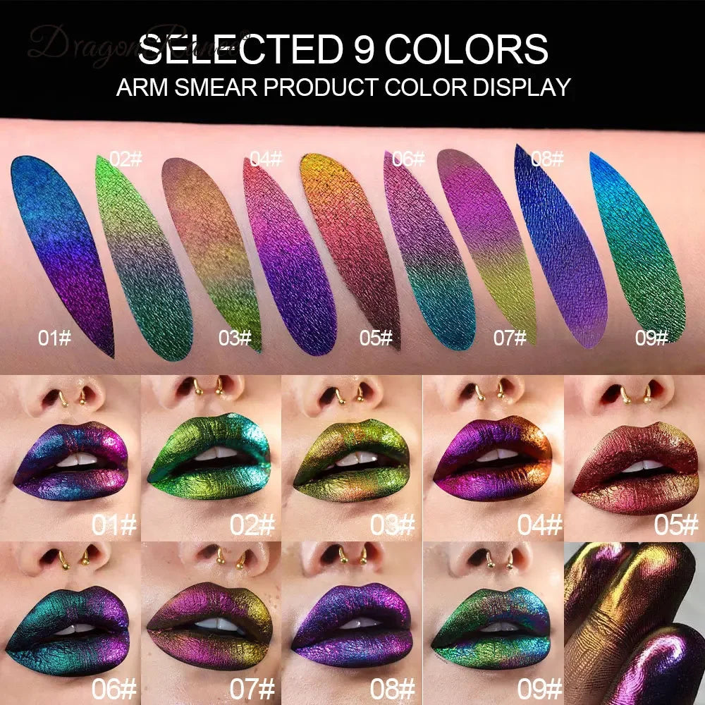Holographic Glitter Eye Shadow & Lip Gloss Stick | Metallic