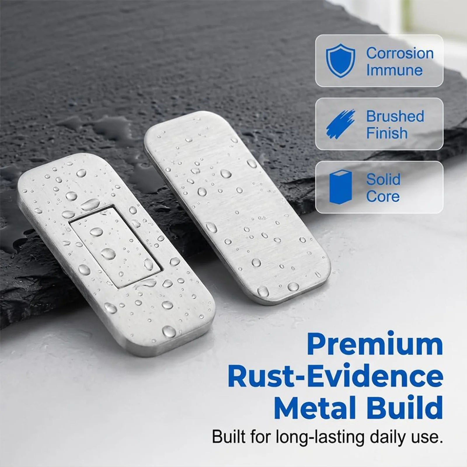 8Pcs Quiet Closure Latches No Drill Adhesive Stainless Steel Drawer Magnets Multi-Purpose for Kitchen/Bathroom/Closet/RV Doors Peaceful Pleasures Health and Wellness