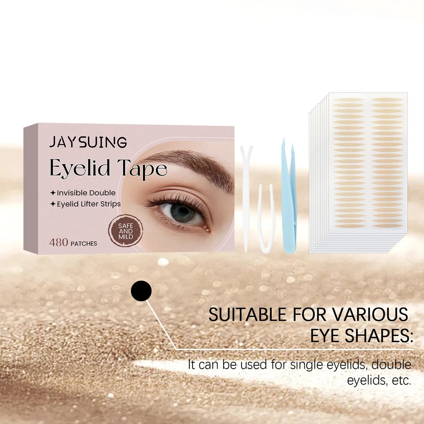 480pcs Invisible Eyelid Tape Create Big Eye Shape Natural Fit Thin Soft Breathable Portable Easy Apply Instant Eye Lift Strips Peaceful Pleasures Health and Wellness