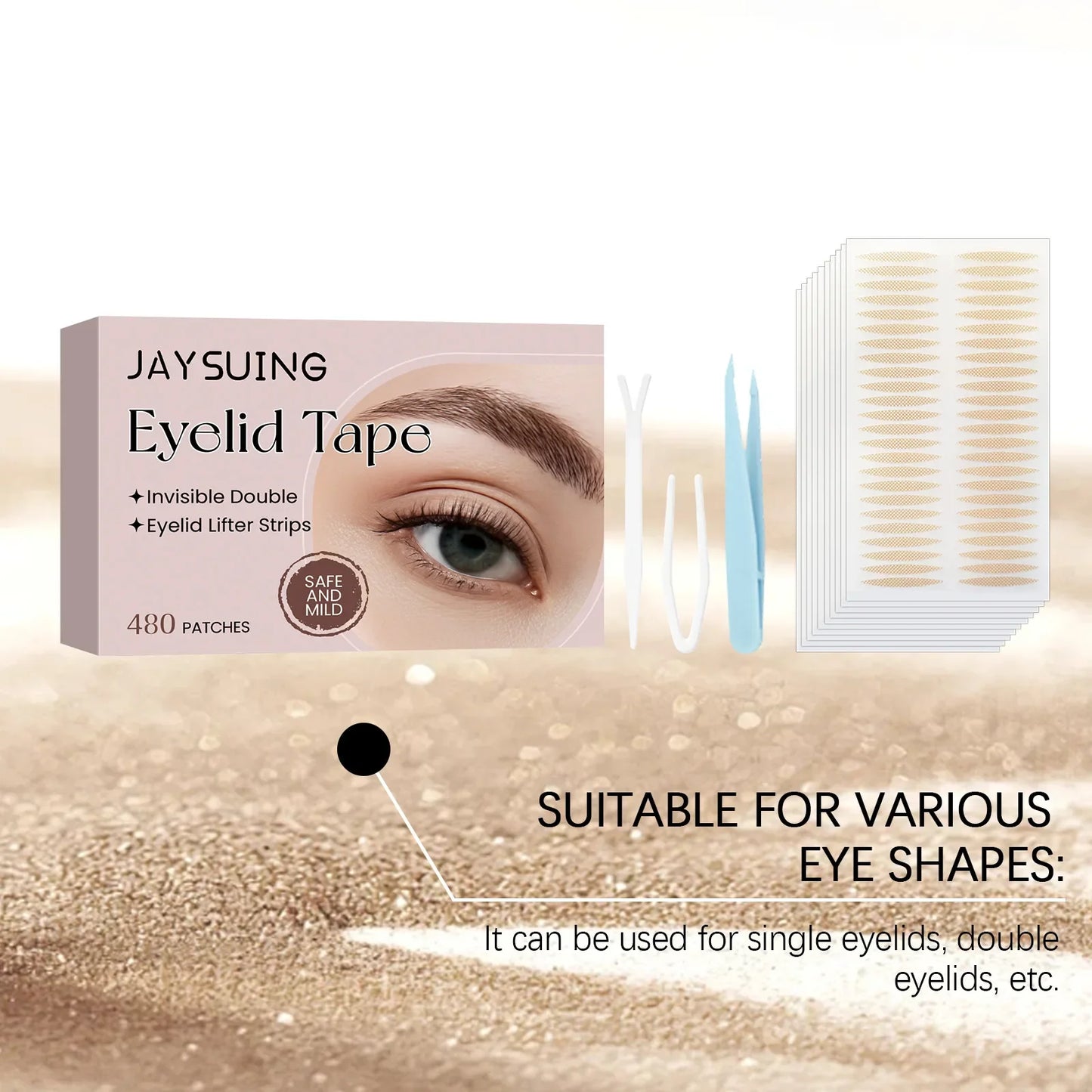 480pcs Invisible Eyelid Tape – Instant Eye Lift Strips