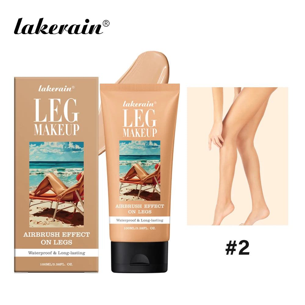100ml Leg Makeup Long-lasting Waterproof And Anti-Transfer Concealer Even Skin Tone Wheat Tan Brown Liquid Foundation Peaceful Pleasures Health and Wellness 100ml NO.2