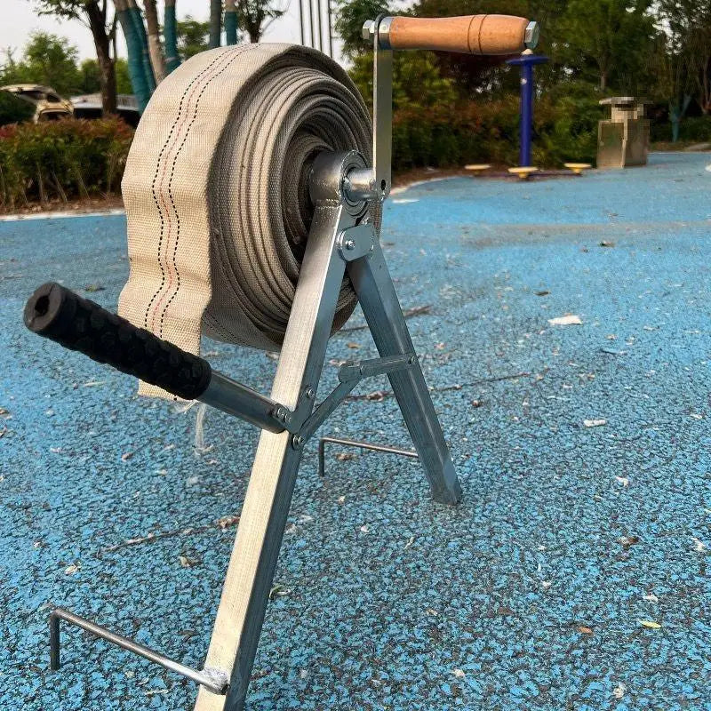 Portable Hose Reel Machine Manual Fire Water Pipe Winder Foldable Agricultural Irrigation Artifact Winding Rack Peaceful Pleasures Health and Wellness
