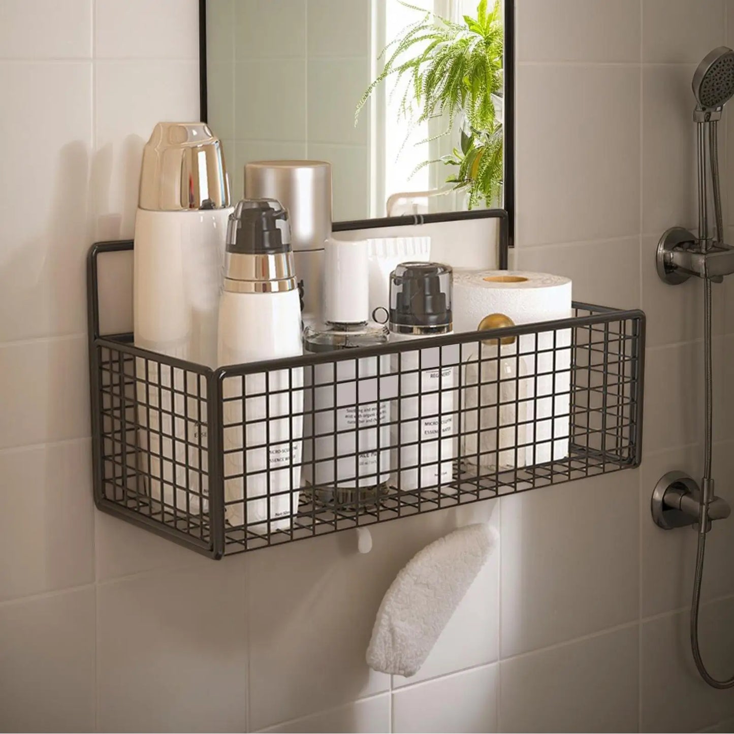 No-Drill Adhesive Shower Shelf | Waterproof Wall Storage Rack