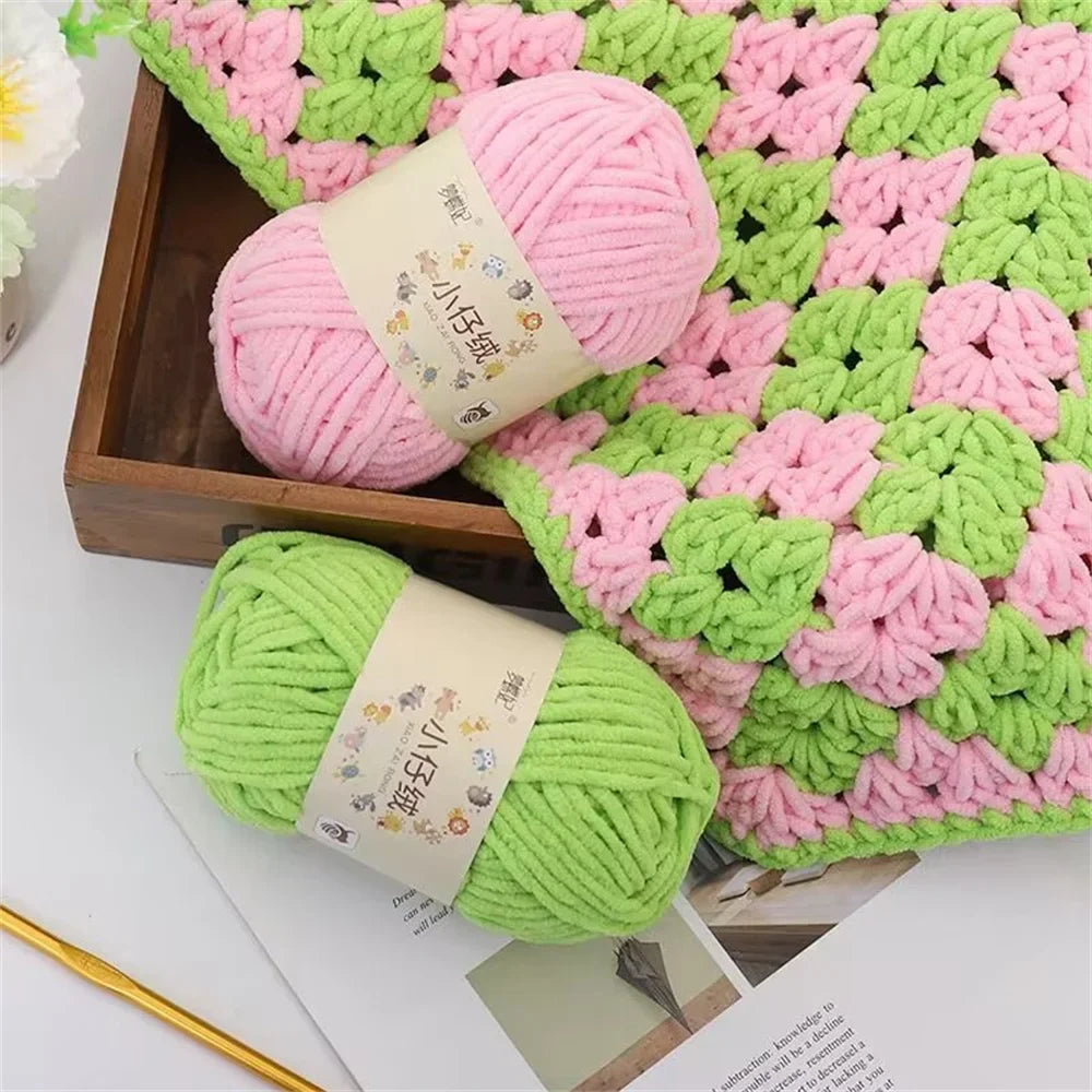 50g Milk Cotton Chunky Yarn – Soft Velvet Knitting & Crochet