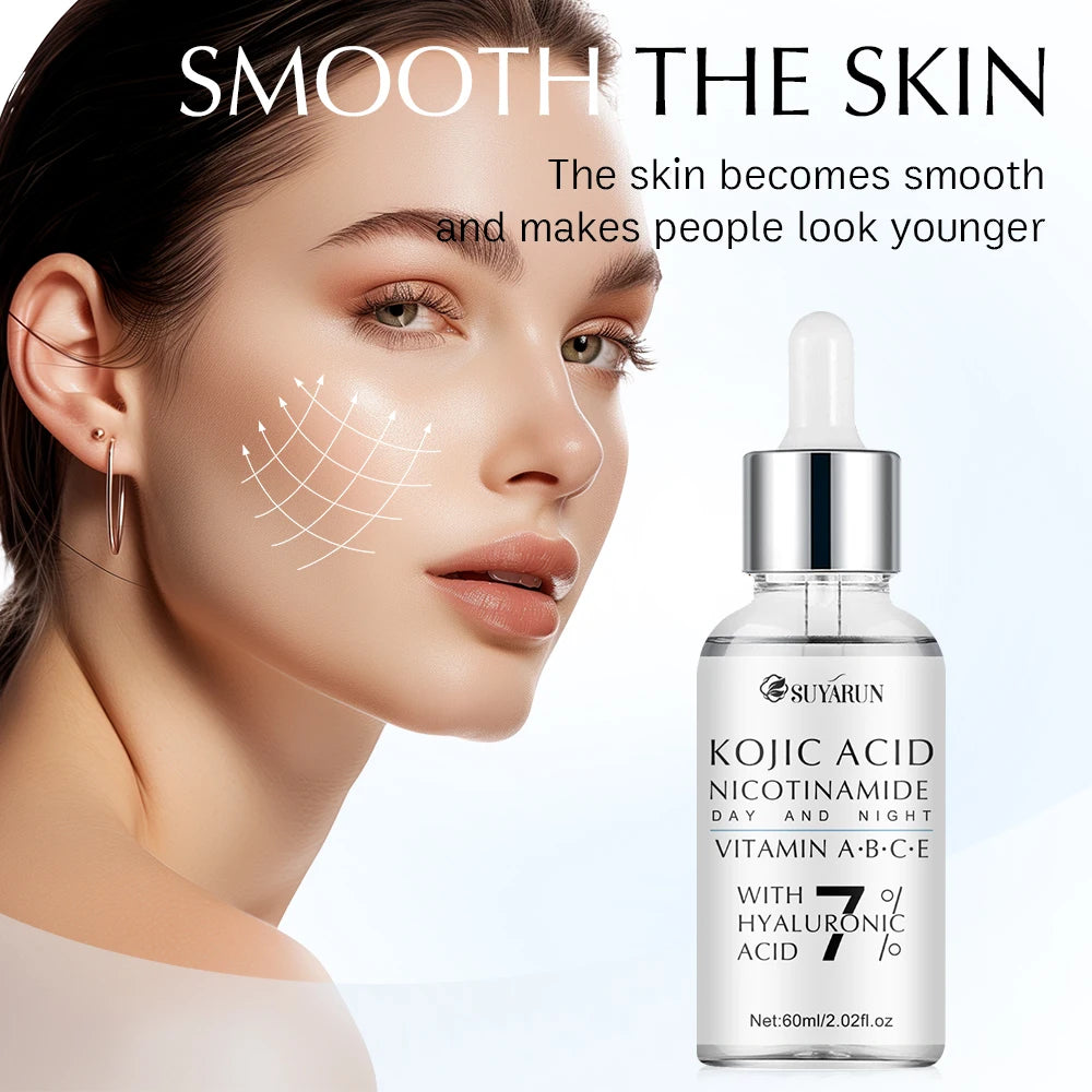 SUYARUN Kojic Acid & Niacinamide Brightening Serum - Hydrating Anti-Aging Face Treatment for Dark Spots, Even Skin Tone. Peaceful Pleasures Health and Wellness