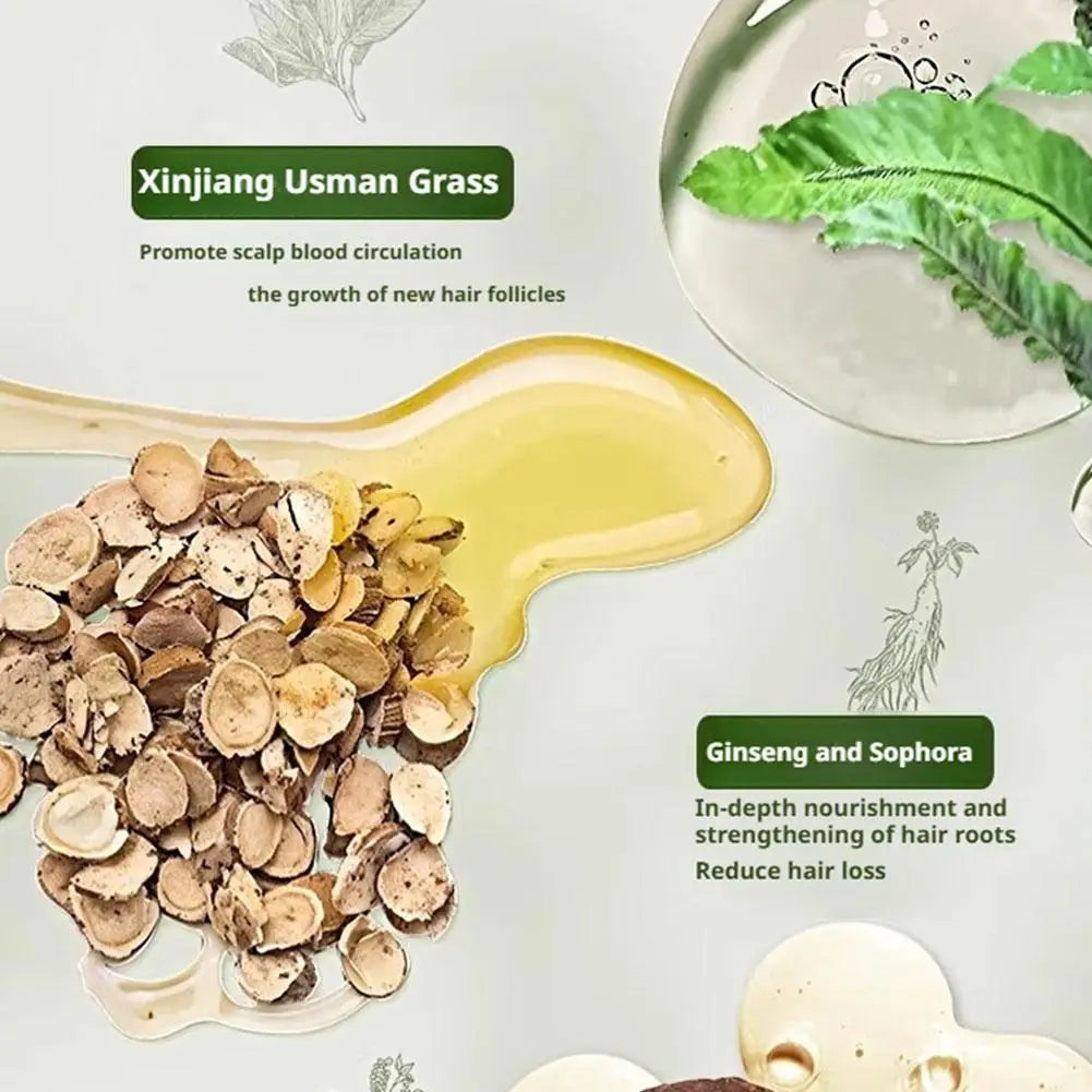 1/3PCS Usman Grass & Platycladus Natural Herbal Shampoo Soap Strengthens Roots Controls Oil Cleanses Scalp Hair Growth Hair Soap Peaceful Pleasures Health and Wellness