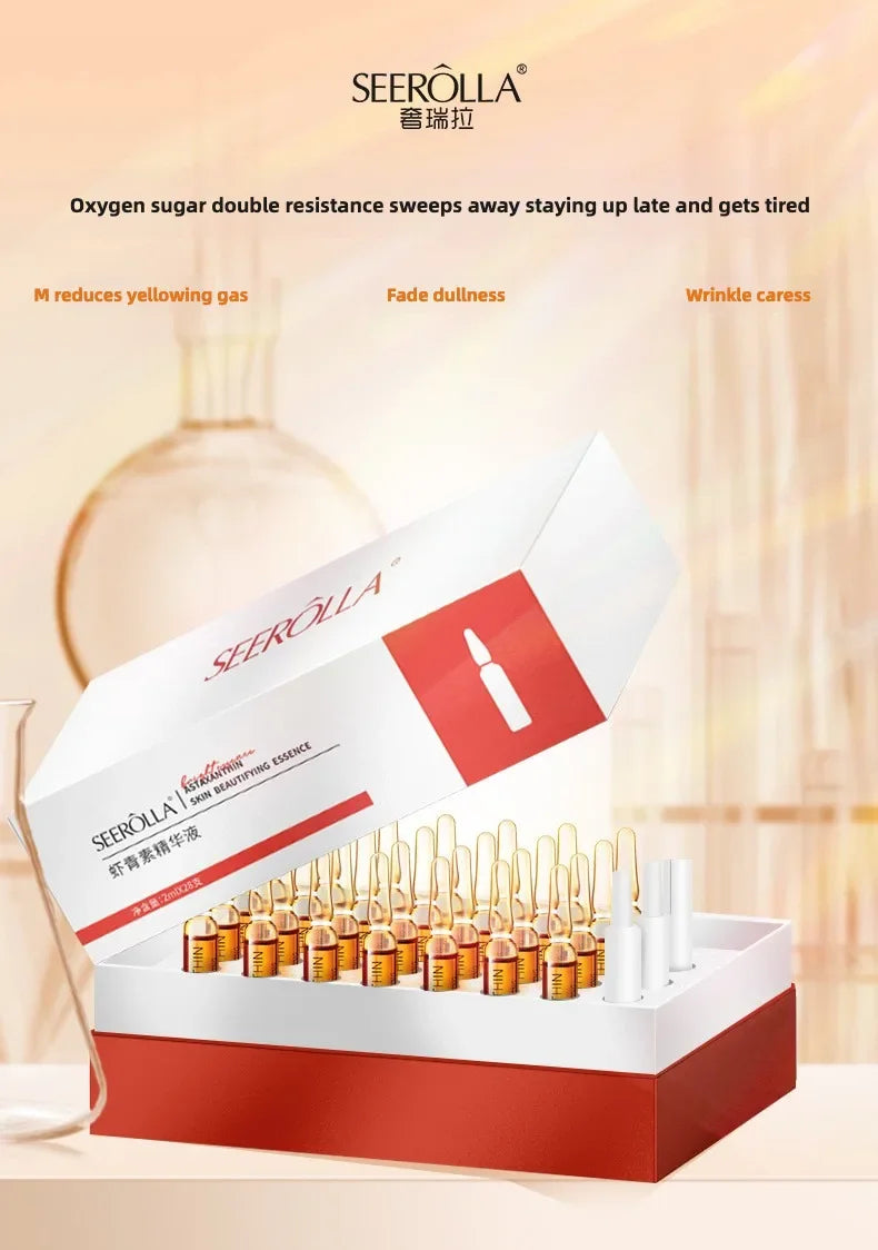 Astaxanthin Collagen Anti-Aging Face Serum Set – 28 Ampoules Peaceful Pleasures Health and Wellness