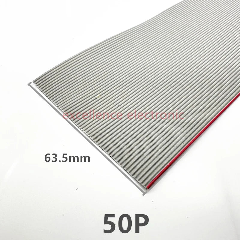 1/2/5/10Meter 6P/8/10/14/16/20/26/30/34/40/50/60 Pin 1.27mm Pitch Gray Flat Ribbon Cable 28 AWG Wire For 2.54mm FC IDC Connector Peaceful Pleasures Health and Wellness 50P 10Meter