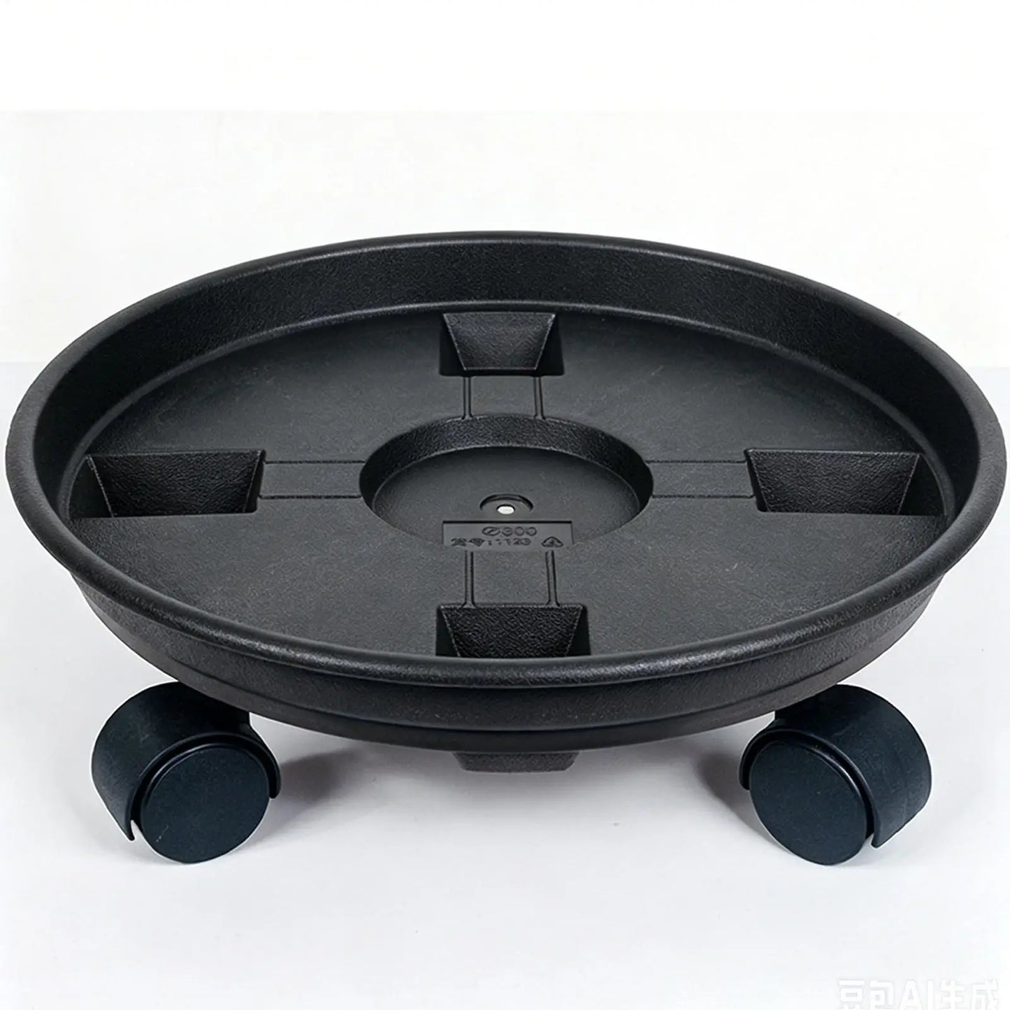 Rolling Plant Stand with Wheels – Heavy Duty Round Pot Tray