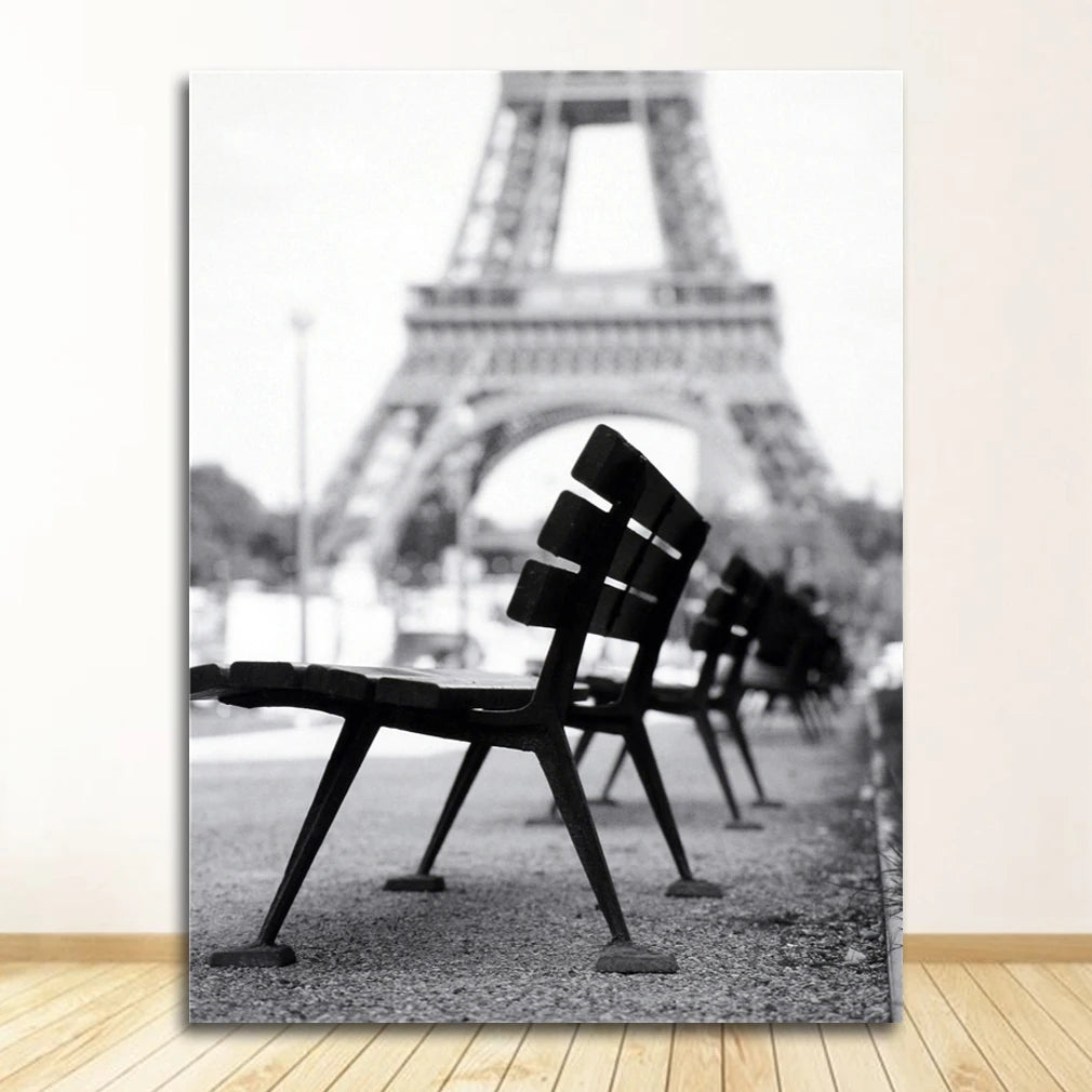 White Retro Poster Wall Pictures For Living Room Decor Paris Landscape Wall Art Canvas Painting Nordic Posters And Prints Black Peaceful Pleasures Health and Wellness 1097XX05 30x40cm Unframed