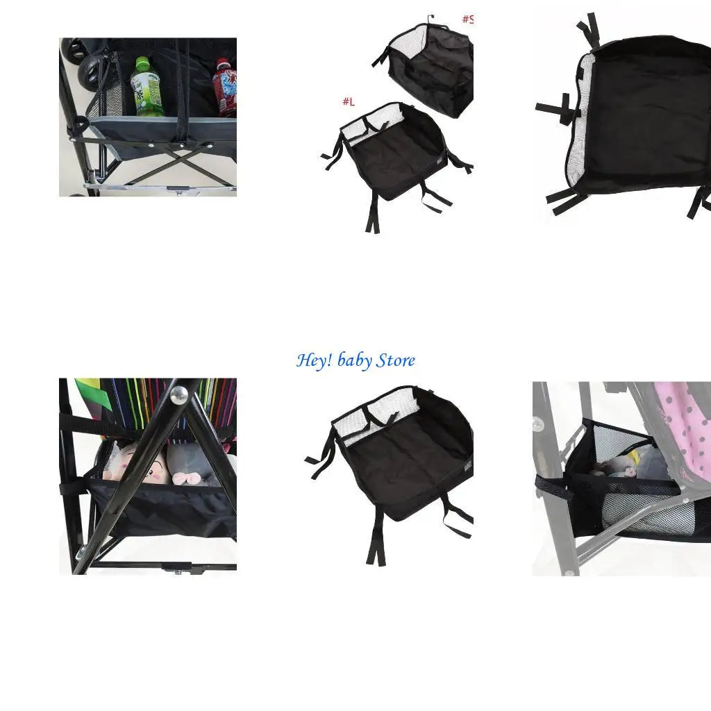 Baby Stroller Hanging Basket – Large & Small Storage Bag