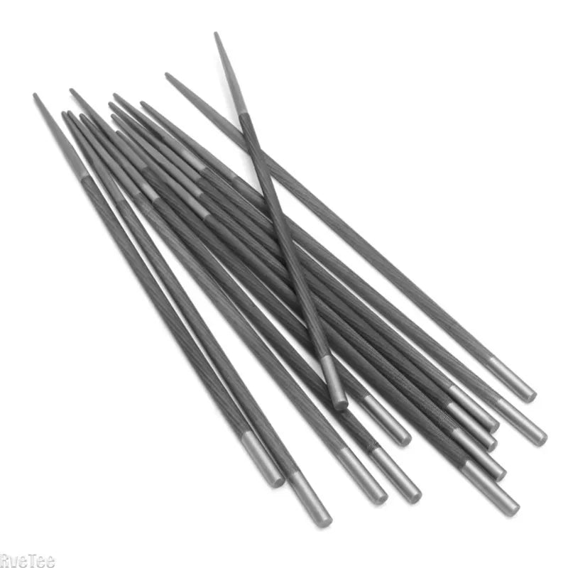 12-Piece Chainsaw Round File Set – 3.5–5.5mm High Carbon Steel