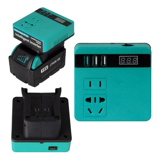 120W Lithium Battery Inverter 21V to 220VAC Dual-engine Multiple Protections Battery Inverter For DeWalt/Makita/Dayi Peaceful Pleasures Health and Wellness