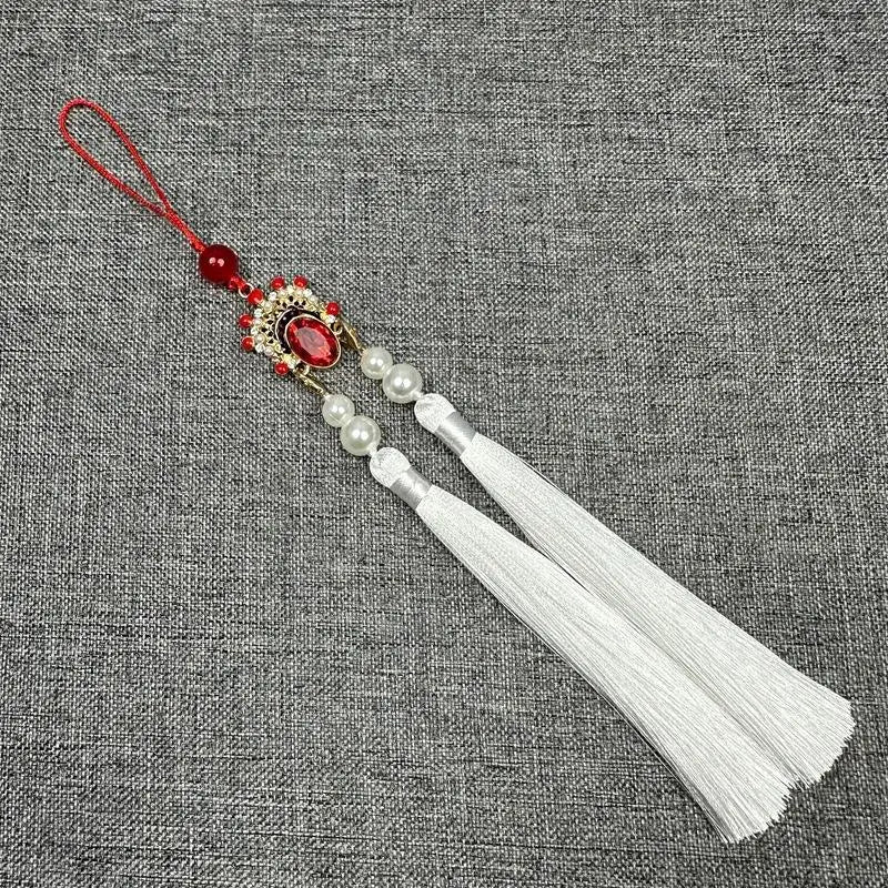 Antique Hanfu Tassel Pendant | Ethnic Cheongsam Décor 25cm