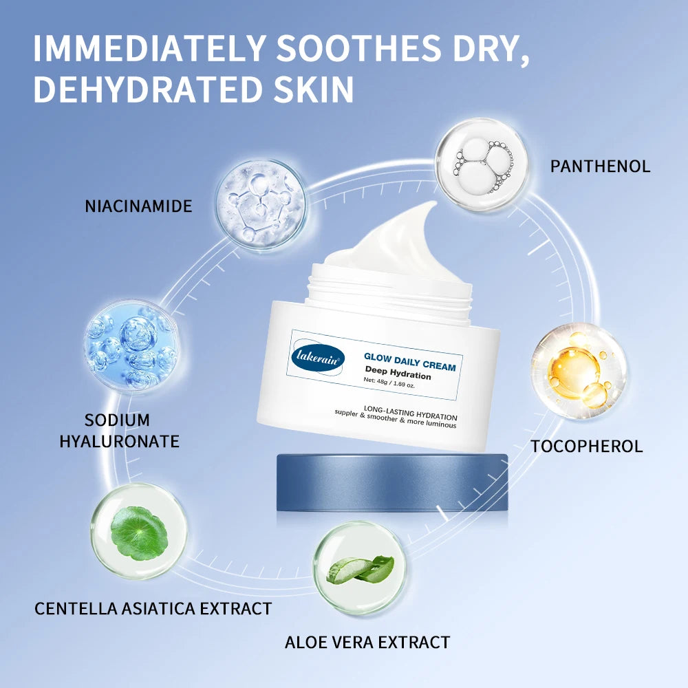 Gloss Daily Cream Dry Peeling Moisturizing Vitamin A B5 Face Cream 48-hour Dry Skin Facial Moisturizer For Sensitive Skin Peaceful Pleasures Health and Wellness