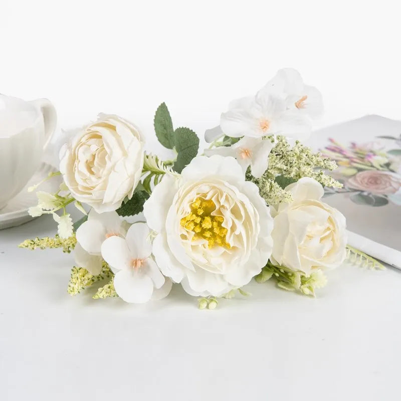 Artificial Silk Peony Bouquet – Wedding & Home Décor Flowers