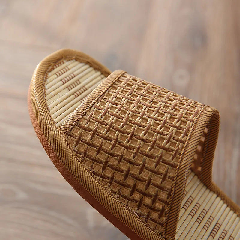 Bamboo Rattan Slippers for Men & Women | Indoor Sandals
