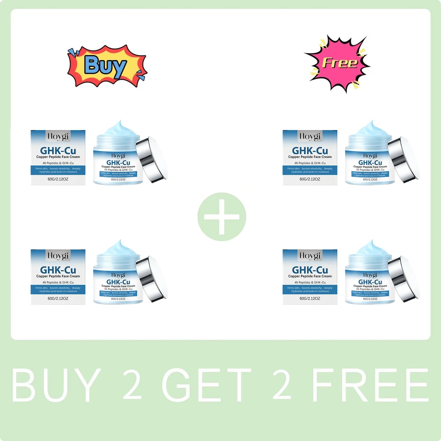 4 % Ghk-Cu Copper Peptide Cream Copper Peptide Face Cream Boost Elasticity Strengthen Skin Barrier Nourishing Firming Skin Care Peaceful Pleasures Health and Wellness Buy 2 Get 2 Free