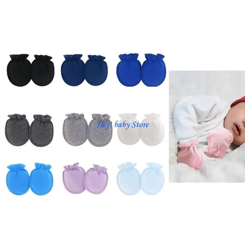Soft Cotton Baby Anti-Scratch Mittens | Newborn 0–12 Months