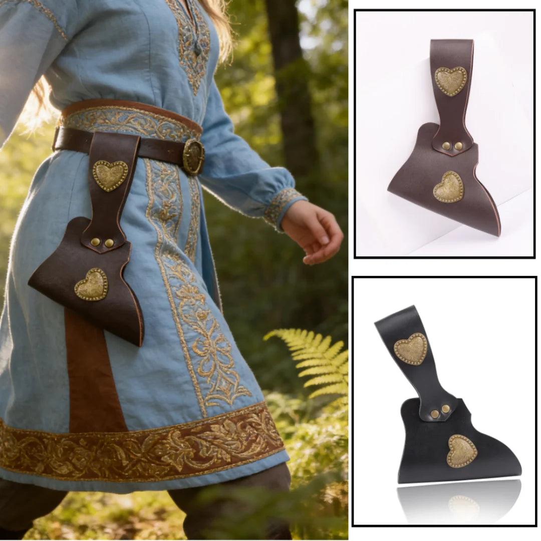 Medieval Belt Accessories Knight Double Back Sword Scabbard Frog Seat