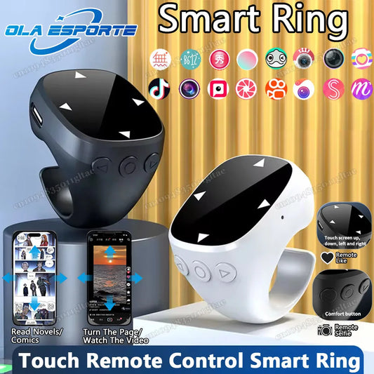 New Smart Fingertip Ring Remote Control Wireless Bluetooth Mobile Selfie Mice Selfie Video Automatic Page Turner Browsing 2026 Peaceful Pleasures Health and Wellness