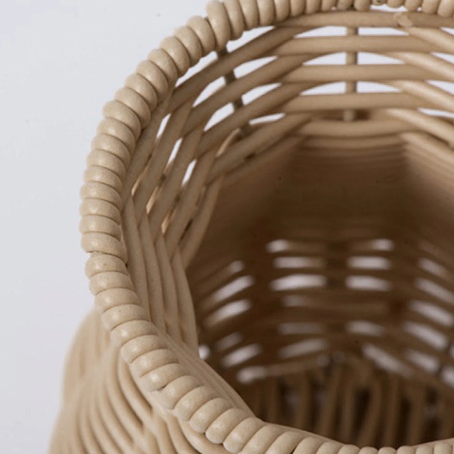 Handwoven Rattan Vase – Boho Farmhouse Décor | Pampas Grass