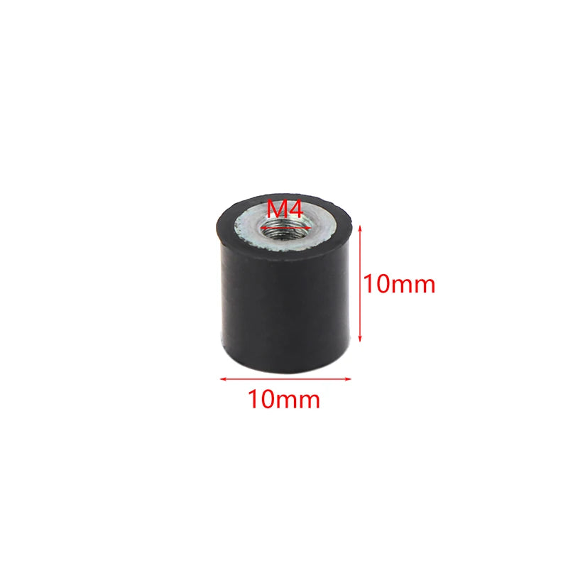 M4-M8 Female Thread Rubber Shock Absorber Anti Vibration Pad Damper-Metal Silentblock Type DD Rubber Mount Flat Base Block Peaceful Pleasures Health and Wellness 10x10mm M4