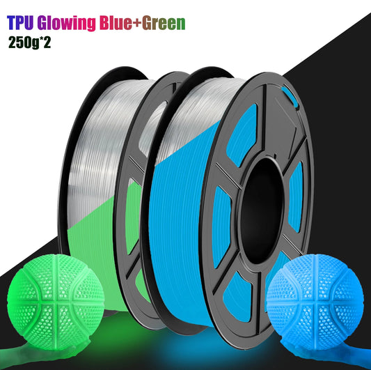 DINGSUN 3D 95A Luminous TPU Filament 1.75mm 250g – FDM Flexible 3D Printer Filament Peaceful Pleasures Health and Wellness