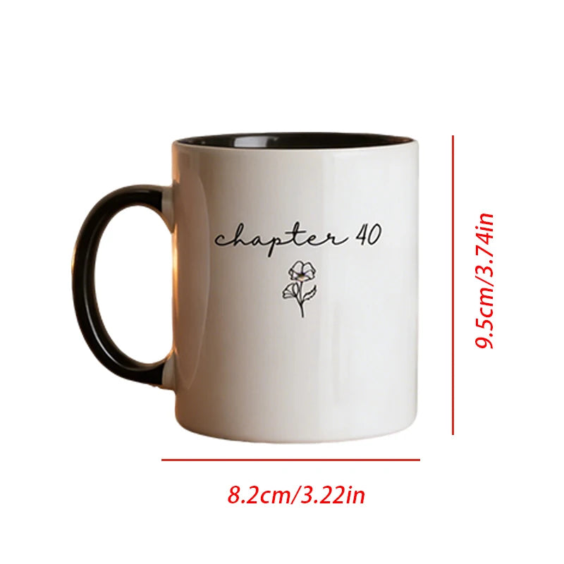 Chapter 40 Ceramic Coffee Mug | 40th Birthday Gift for Women & Men Ceramic Coffee Mug Peaceful Pleasures Health and Wellness mug 8.2x9.5cm