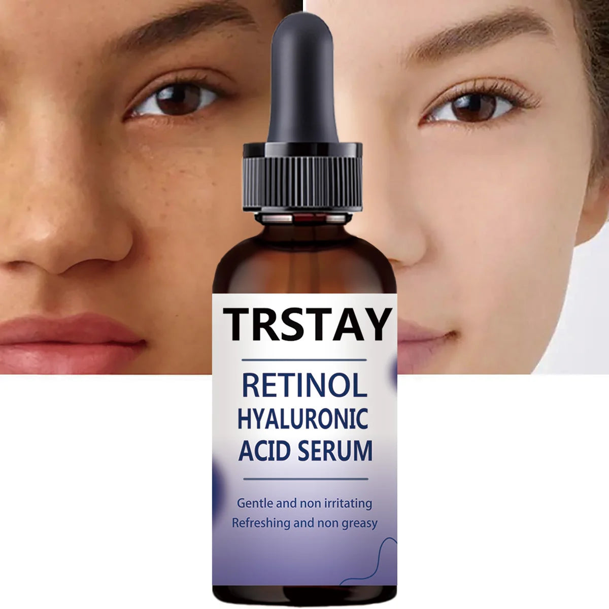 Retinol Hyaluronic Acid Serum, Gentle and Non-Irritating, Refreshing and Non-Greasy, Helps Improve Skin Condition Peaceful Pleasures Health and Wellness