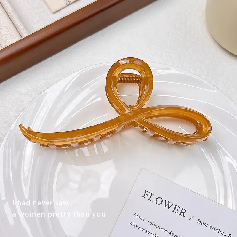 Elegant Jelly Bow Hair Claw Women Girls Sweet Ornament Back Headband