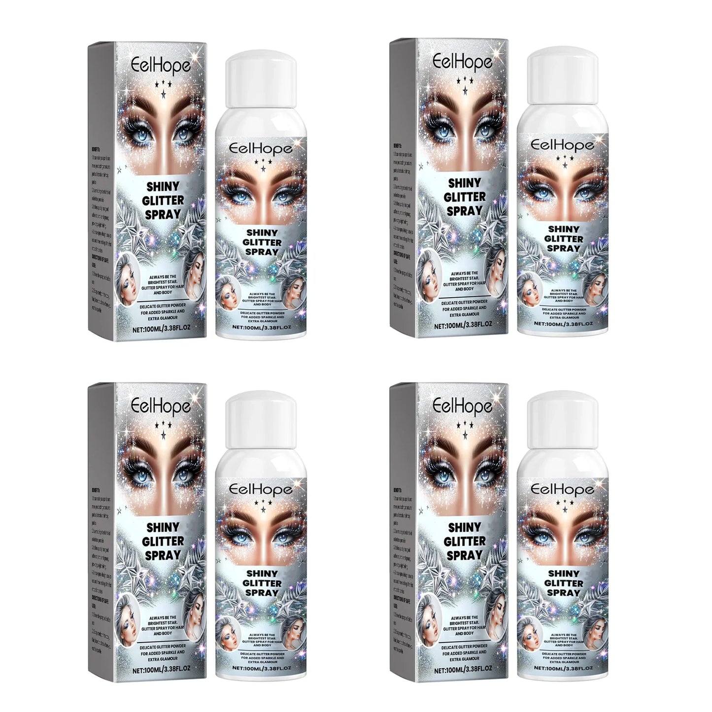Eelhope Body Glitter Spray – Shimmer Highlighter for Face & Hair
