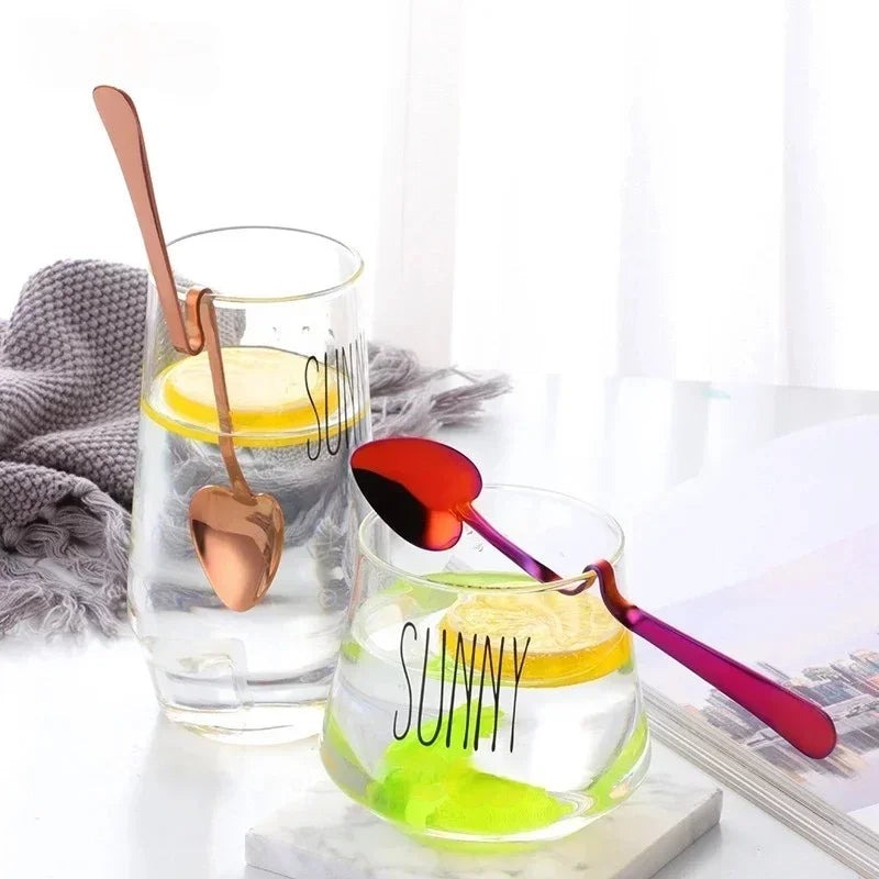 Coffee Spoon Honey Shape Creative Tea Cup Hanging Spoons Stainless