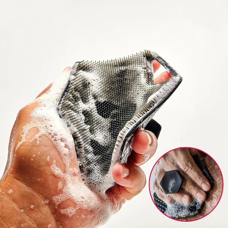 Silicone Body Scrubber with Handles | Exfoliate & Deep Clean