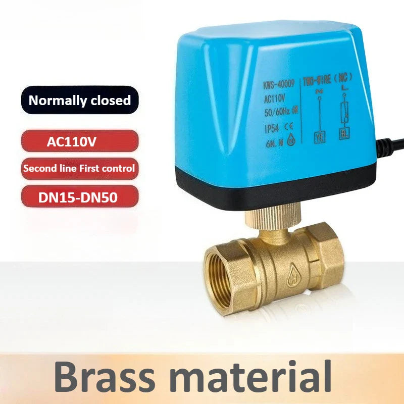 Brass Electric Ball Valve DC12V/24V | 1/2" to 2" Water Control