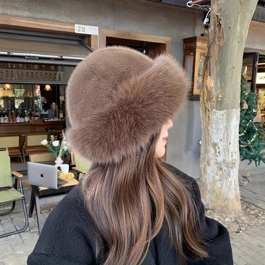 Furry Hats For Women, Autumn Winter Korean Style Warm Hats, Solid Color Flattering Mongolian Hats, Thickened Winter Outfits Peaceful Pleasures Health and Wellness